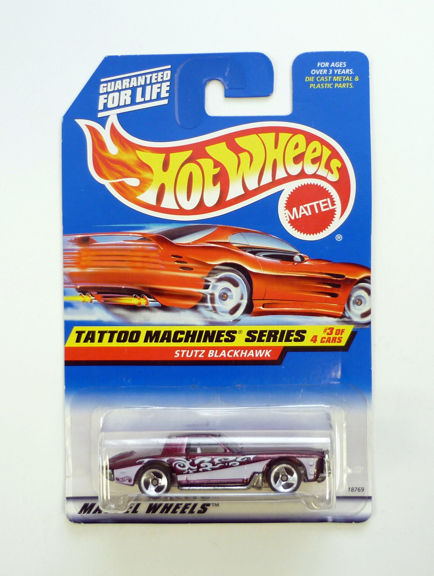 Hot Wheels Stutz Blackhawk #687 Tattoo Machines Series 3/4 Red Die