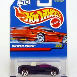 Hot Wheels Power Pipes #349 Blue Die-Cast Car 1998