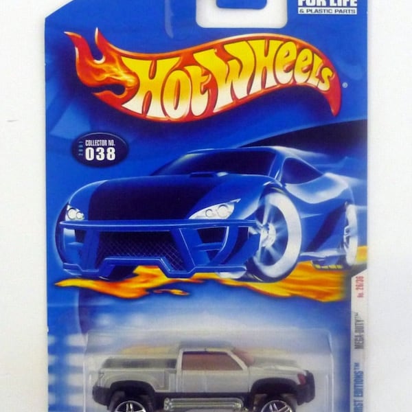 Hot Wheels Mega-Duty #038 First Editions 26/36 Silver Die-Cast Truck 2001