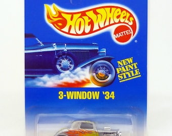 Hot Wheels 3-window '34, #257, 1991 Original Package - Etsy