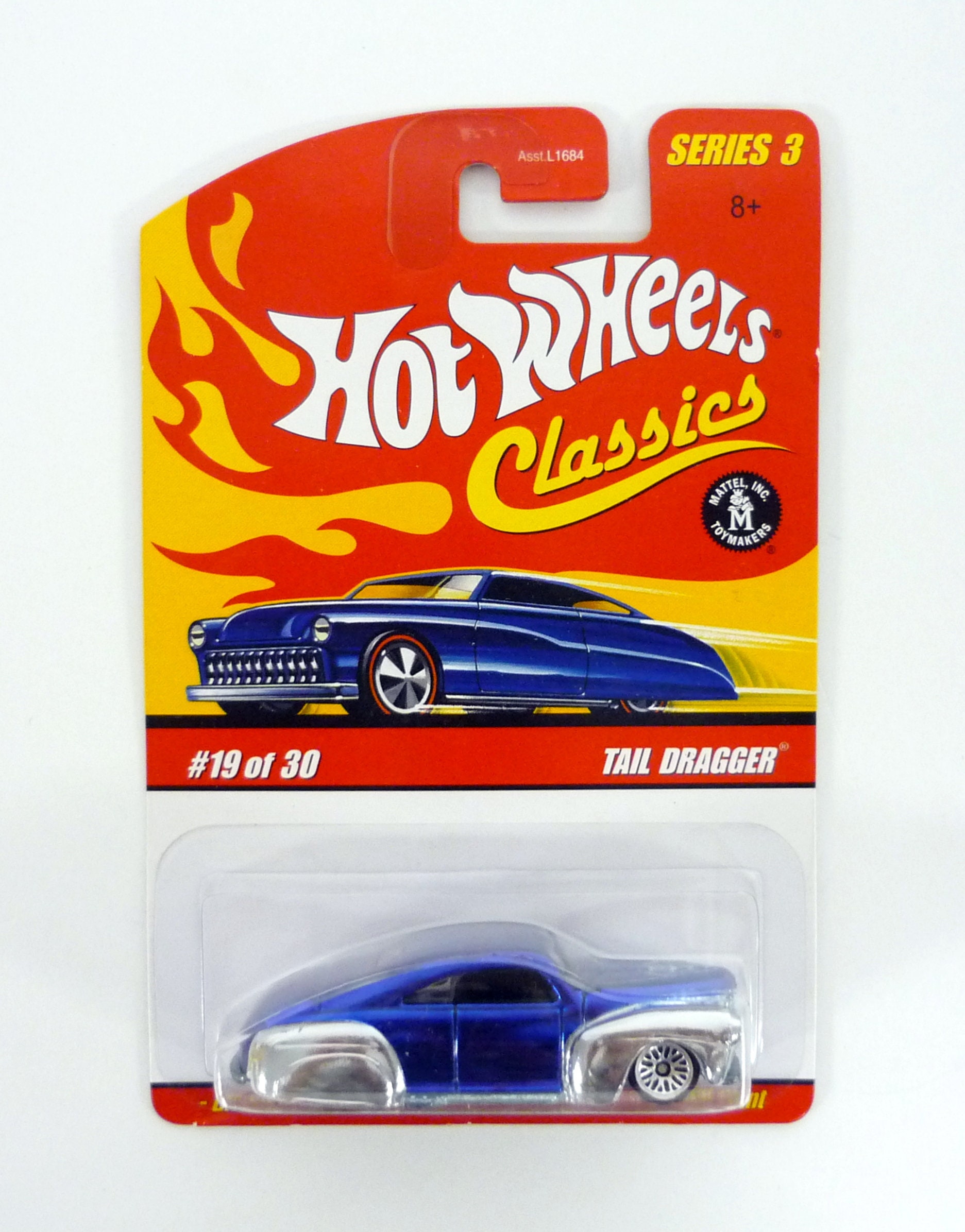 Hot Wheels Tail Dragger Classics Series 3 19 of 30 Blue Die Cast Car 2007