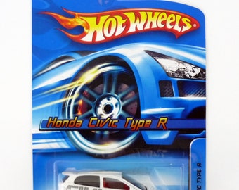 Hot Wheels Honda Civic Type R #133 White Die-cast Car 2006
