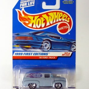 Hot Wheels &#39;56 Ford Truck #927 First Editions 22 of 26 Blue Die-Cast Car 1999