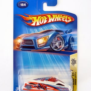Hot Wheels Shadow Jet II #154 Scrapheads 2/5 White Die-Cast Car 2004