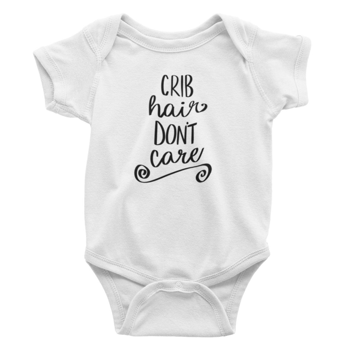 Crib Hair Dont Care Cute Funny Baby Cotton Unisex Short sleeve | Etsy