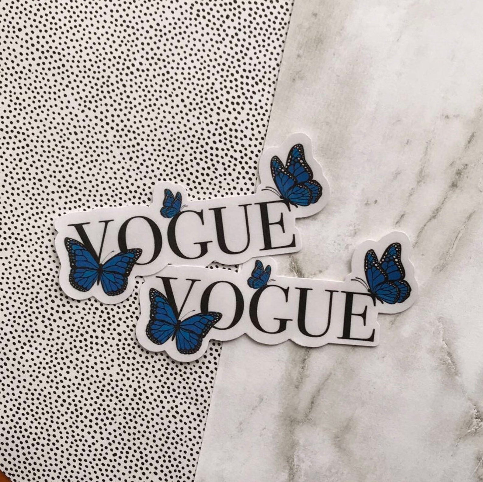Vogue Sticker / Butterflies Sticker Diecut Sticker Laptop Etsy