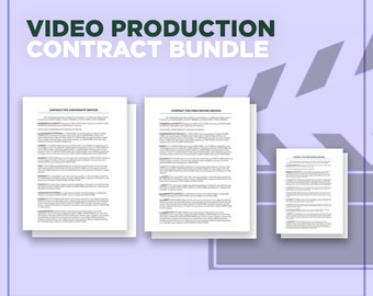 Contrat de production vidéo freelance Bundle