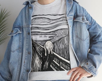 Schrei-T-Shirt-Design | Munch inspiriert | Klassisches Kunstgeschenk | Berühmtes Gemälde