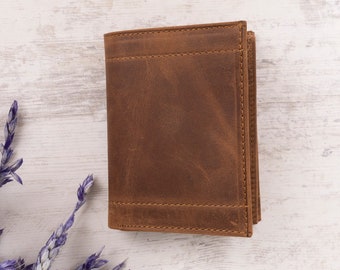 Handmade Leather Card Holder, Minimalist Wallet, Mens Wallet, Husband, Boyfriend, Groom Birthday Gift