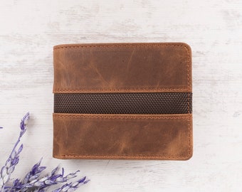 Cartera de cuero hecha a mano, soporte de tarjeta de cuero, regalo unisex, cartera de cuero para él