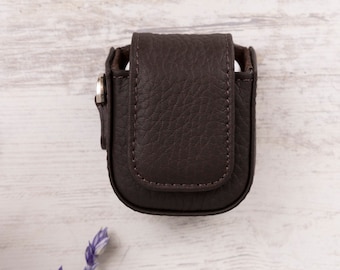 Genuine Leather AirPods Case 1 & 2, Detachable Hook