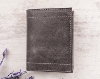 Handgefertigter Leder Kreditkartenhalter, Minimalistische Geldbörse, Geschenk für Ihn