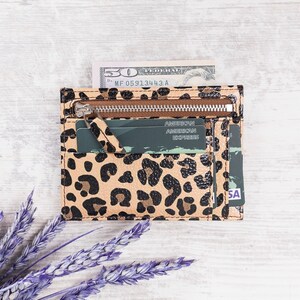 Leder Kartenetui, Handgefertigtes Kreditkartenportemonnaie, Valentinstagsgeschenk, Geschenk für Sie