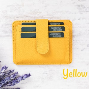Billetera delgada de cuero, billeteras minimalistas, billeteras unisex, billetera de cuero para él / ella, billeteras de cuero genuino