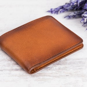 Leather Wallet For Men, Father&#39;s Day Gift, Leather Card Holder, Handmade Wallet