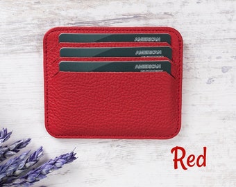 Full Grain Leather Card Holder, Minimalist Wallet, Unisex