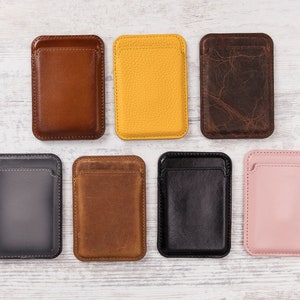 Leather MagSafe Card Holder, Leather Magnetic Wallet For iPhone 13 Series, Christmas Gift