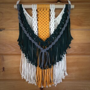 Handmade Macrame Wallhanging / Mustard Yellow / Green / Home Decor / Wall Decor