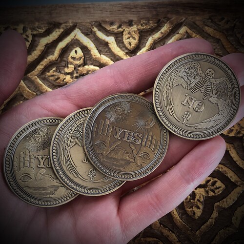 Fortune Teller Coin Yes or No Divination Coin Fortune Etsy