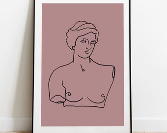 Nude Goddess Drawing - Etsy UK