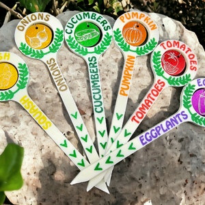 Garden Markers UV and Fade resistant. 3D printed in Vibrant Colors. Outdoor durable material. image 2