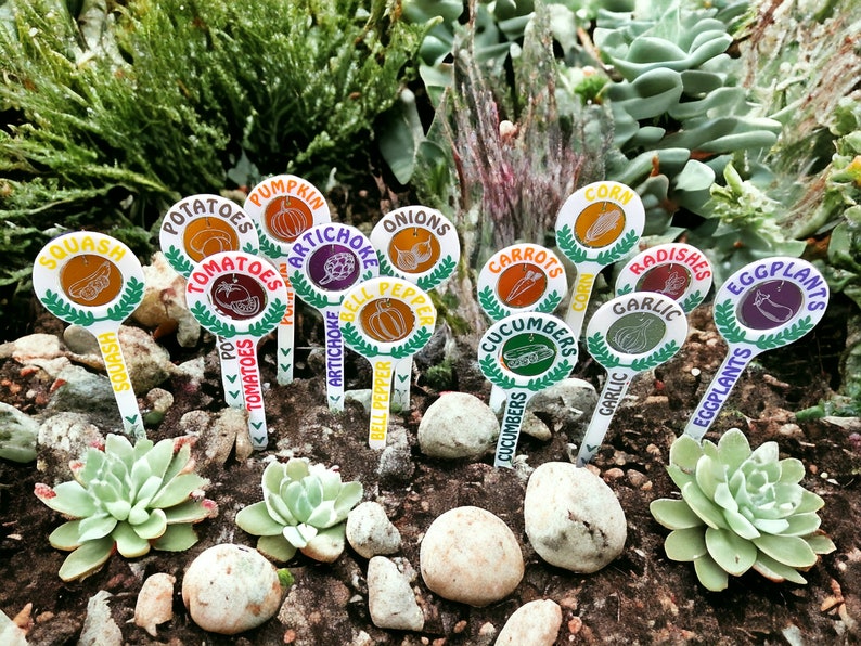 Garden Markers UV and Fade resistant. 3D printed in Vibrant Colors. Outdoor durable material. image 3