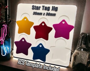 XTool F1 Star Tag Jig - Fits 6 Star Tags