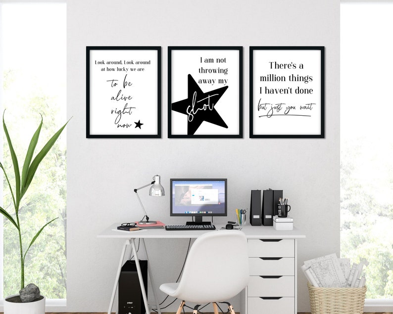 Hamilton Wall Art Hamilton Decor Hamilton Musical Theater Etsy