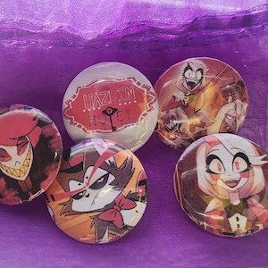 Hazbin Hotel Pin Set – 5 Piece Collection | Custom Orders Available