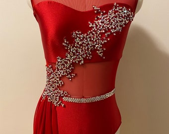 red contemporary costume