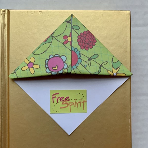 Free Spirit Origami Corner Bookmark