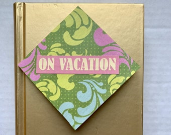 On Vacation Colorful Corner Origami Bookmark
