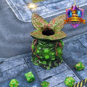 Alien Egg Pod 3D Printed RPG Dice Jail: Fate's End Collection by Kim Bolt