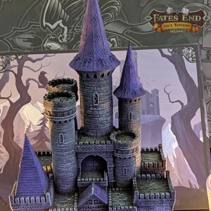Vampire 3D Printed Dice Tower - Fate's End Collection - Cast Rolls in the Shadows of Immortal Elegance and Dark Desires!