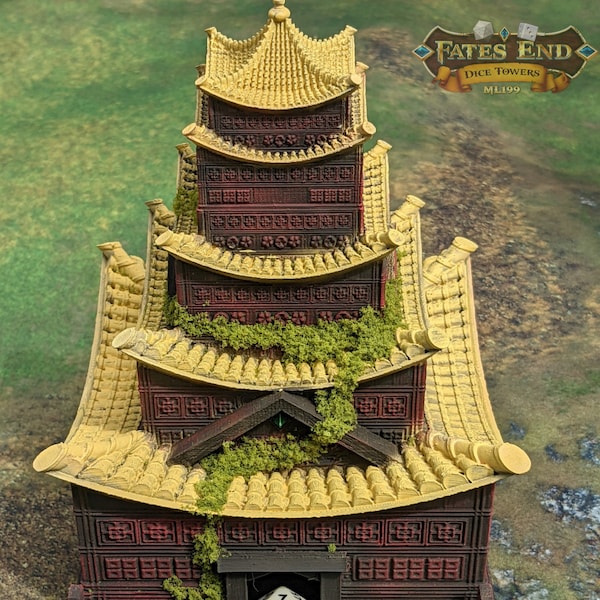 Pagoda Temple 3D Printed Dice Tower - Fate's End Collection - Channel Serenity & Precision Rolls.