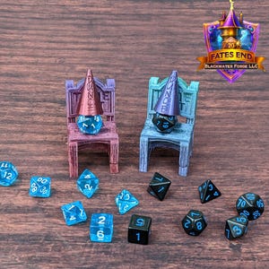 Chair of Shame 3D Printed RPG Dice Jail: Fate&#39;s End Collection by Kim Bolt