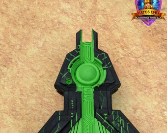 Cyberpunk Sci-Fi Obelisk 3D Printed RPG Dice Tower: Fate's End Collection