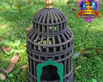 3D-geprinte vogelkooi-RPG Dice Tower: Fate's End-collectie van Kim Bolt