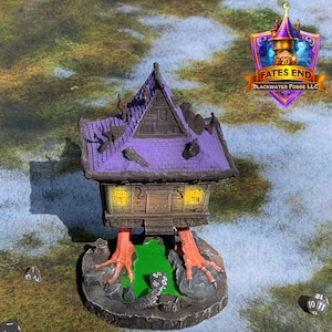 Baba Yaga's Hut RPG imprimé en 3D Dice Jail : Fate's End Collection par Kim Bolt