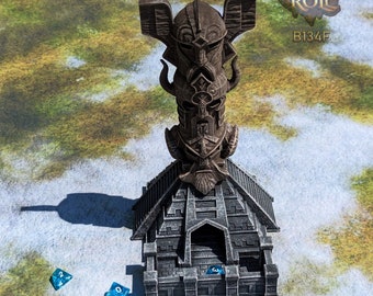 Encesti Aztec / Viking 3D Printed Dice Tower - Mythic Roll Collection by Unchained Games - Channel your might in each roll!