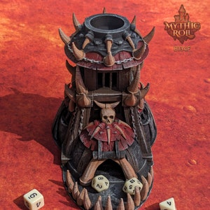 Barbarian 3D Printed RPG Dice Tower: Mythic Roll Collection by Unchained Games