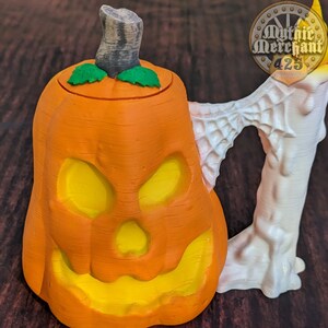 Jack O&#39; Lantern Can Holder- Mythic Mugs Collection by Ars Moriendi 3D- Embrace the Spirit of Halloween!