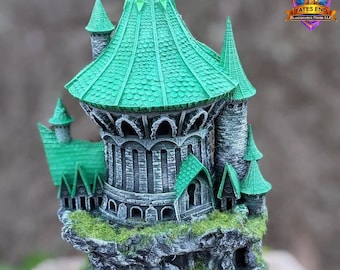 Torre de dados de rol impresa en 3D para hechiceros: Colección Fate's End de Kim Bolt