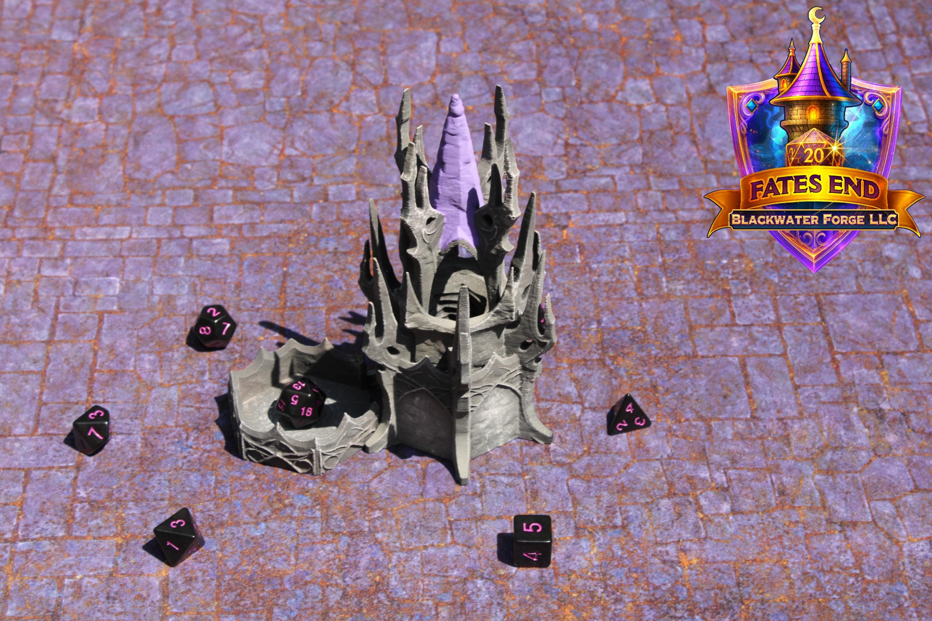 Drow Stalactite Outpost 3D Printed RPG Dice Tower: Fate's End ...