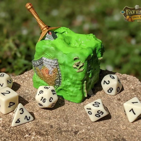 Gelatinous Cube 3D Printed Dice Jail | RPG Dice Vault | D20 Storage Box | Player Gift - Embrace the Curious Confinement!