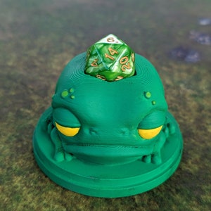 Rustifar Baby Frog 3D Printed Dice Guardian - Dice Jail | RPG Dice Vault | D20 Holder | DnD Player Gift -  Whimsical Frog Companion!