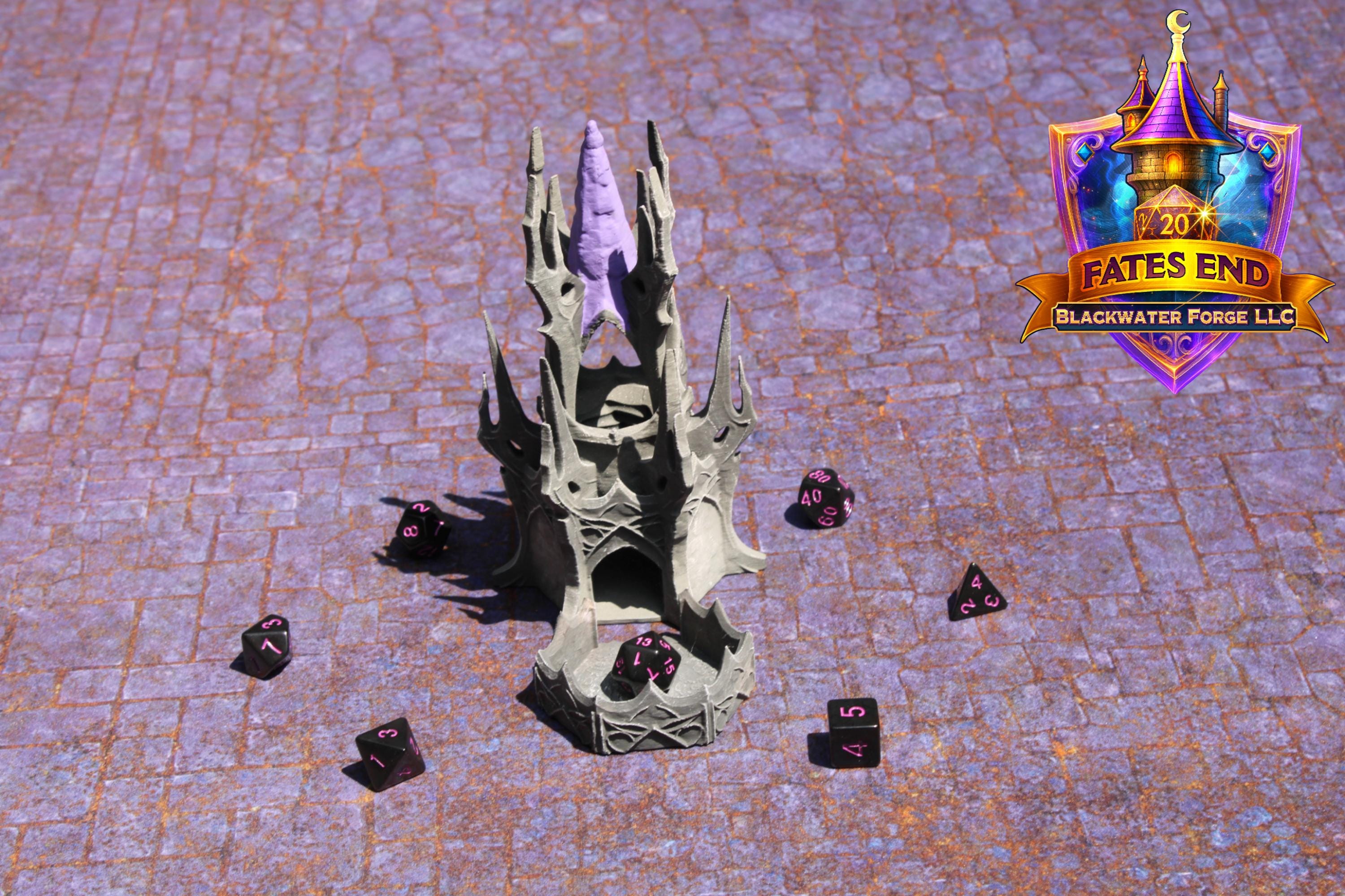 Drow Stalactite Outpost 3D Printed RPG Dice Tower: Fate's End ...