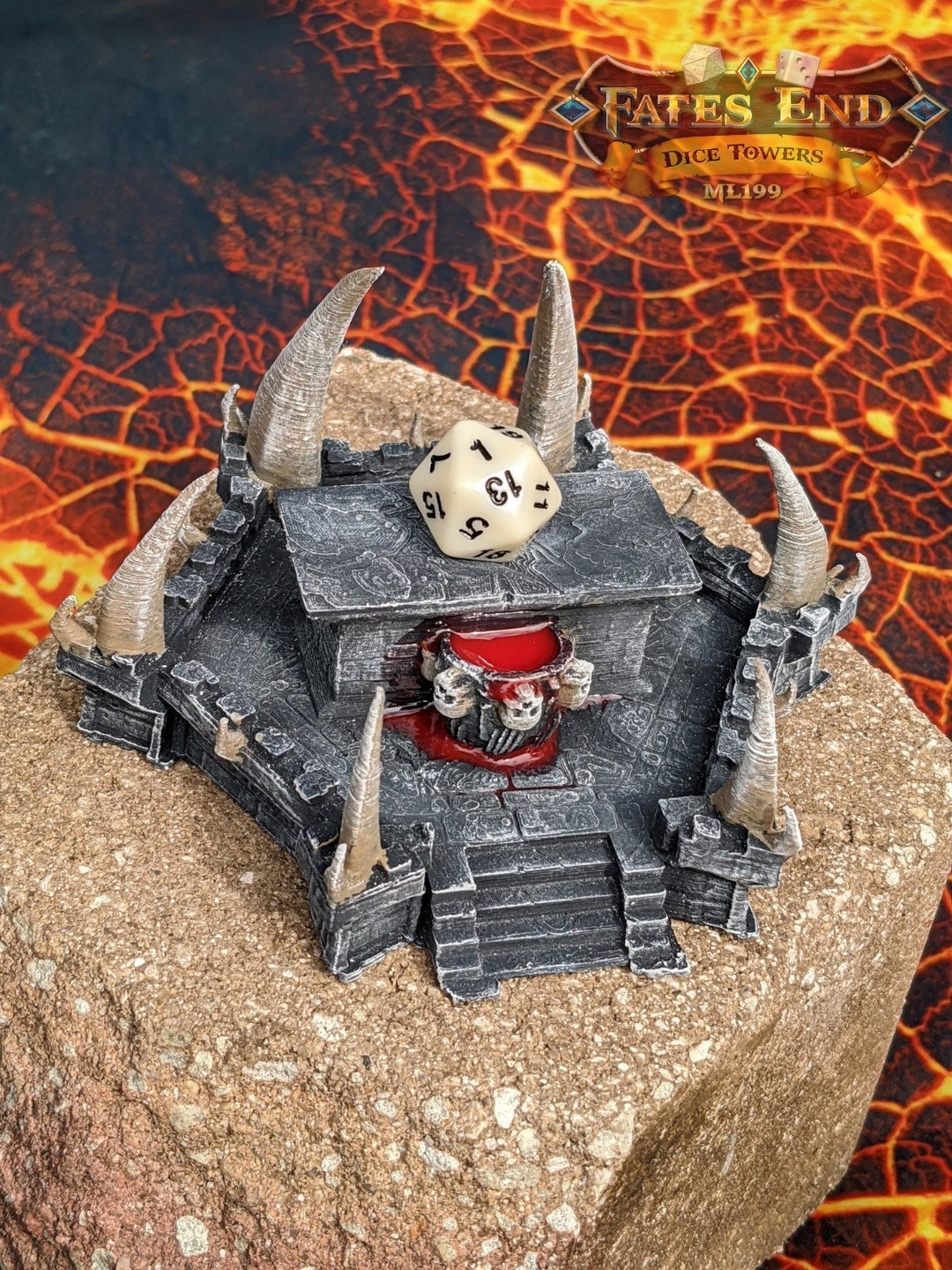 Sacrificial Altar for Dice 3D Printed Dice Jail RPG Dice Vault D20 Box