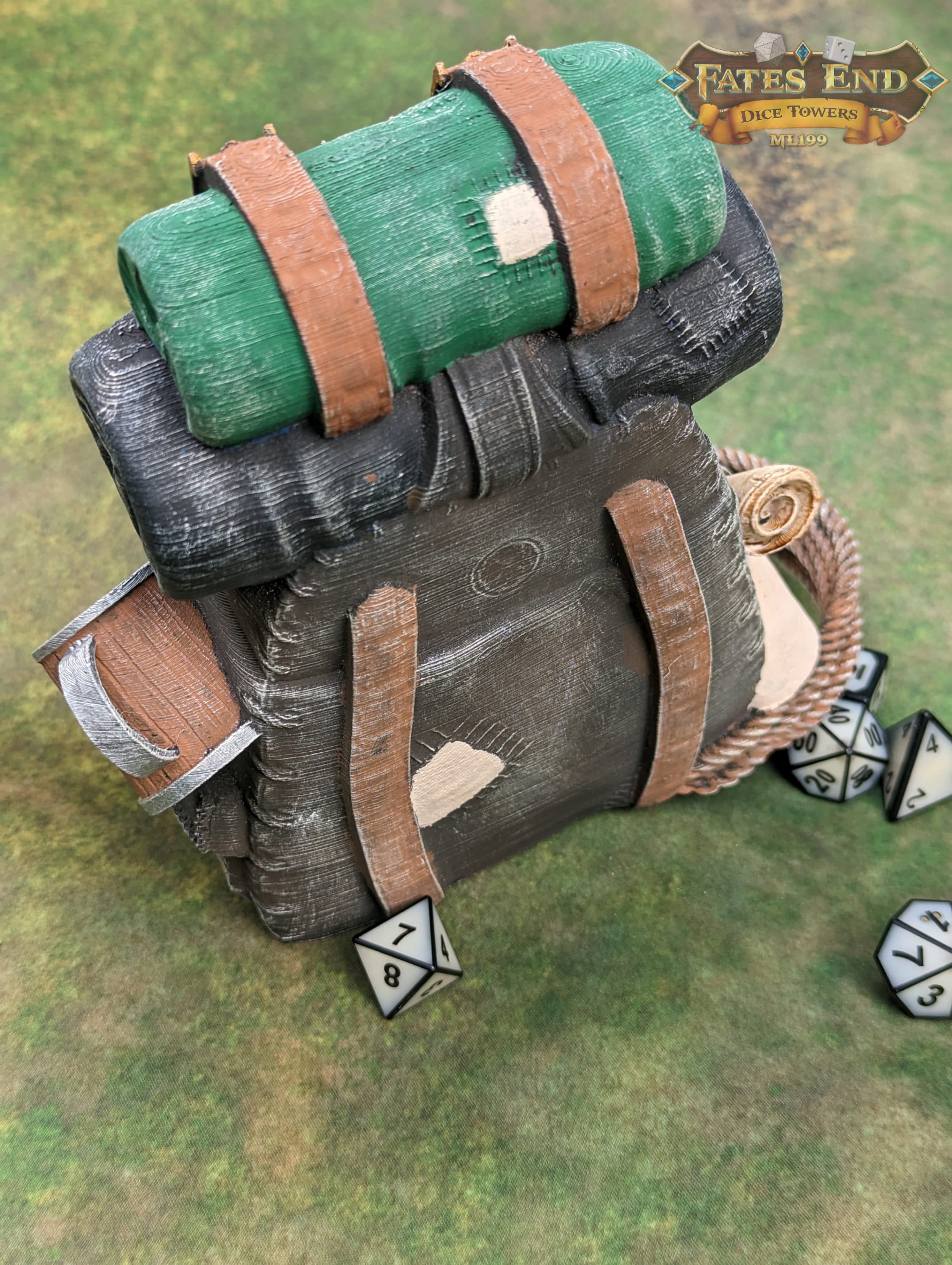 Ranger Backpack 3D Printed RPG Dice Tower: Fate's End Collection by Kim ...