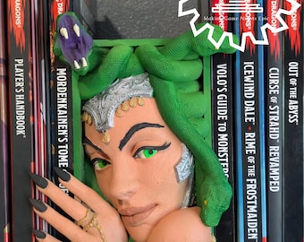 Cantinho de livros impresso em 3D Medusa: Coleção Miniaturas da Loucura